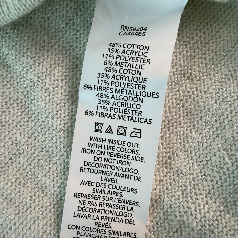The Children's Place Girl's Sz 14 White Sparkle Shrug Crop Cardigan Sweater L/S - Picture 11 of 15